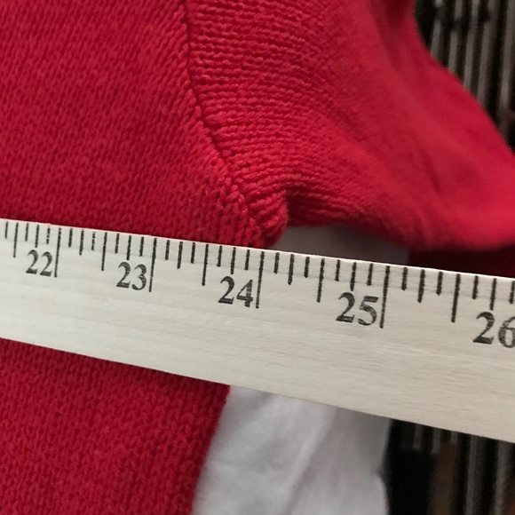 AVA & VIV Cotton Blend Sweater Long Sleeve V Neck Red NWT Women’s Plus Size 1X - Picture 10 of 15